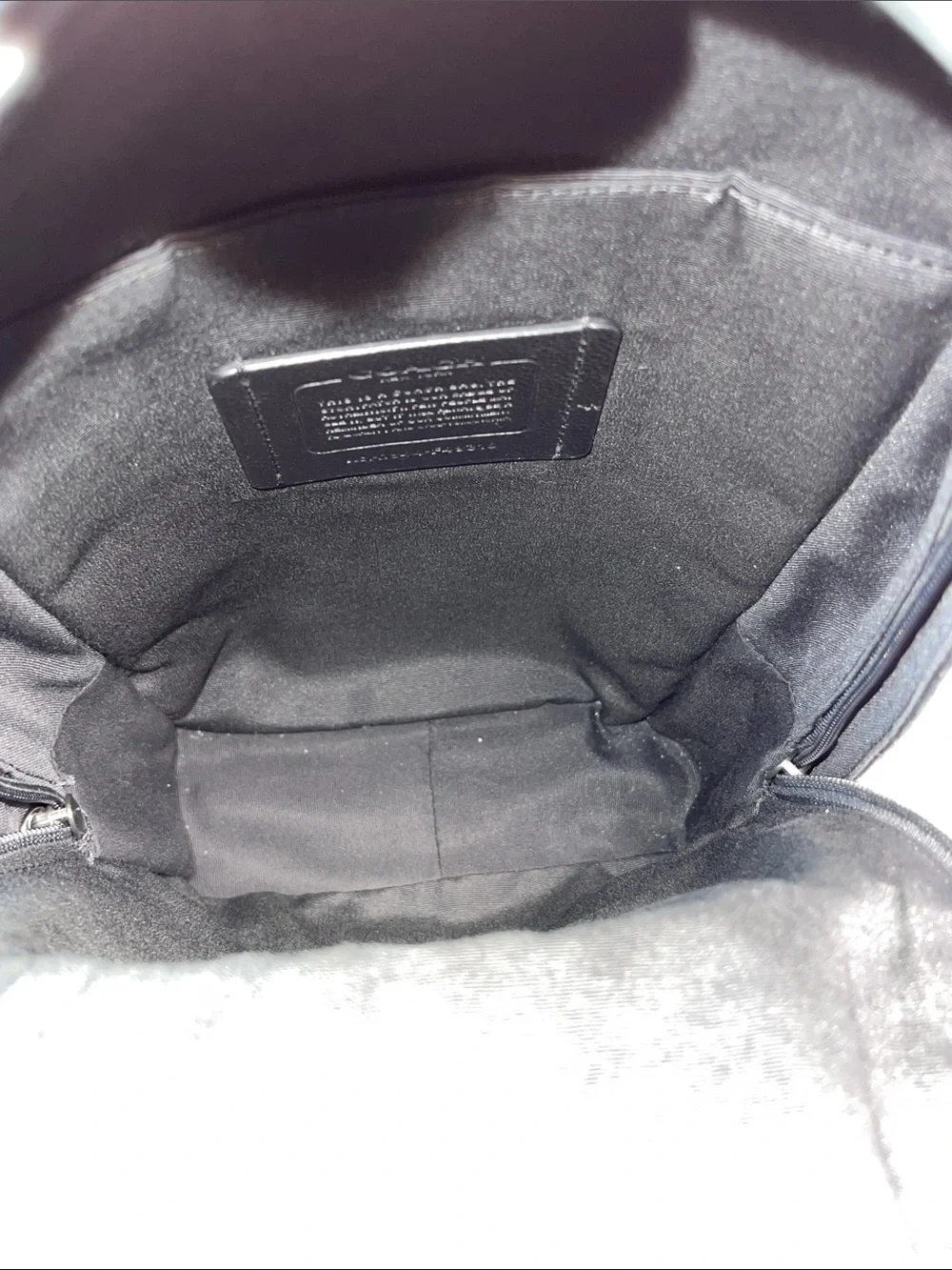 Coach A1944-F49318 Houston Pack Varsity Stripe Leather Sling Bag Black Blue